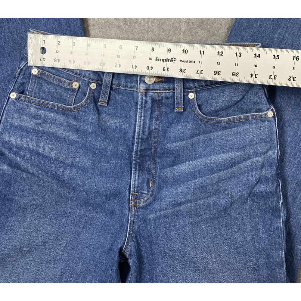 Madewell Jeans Womens 29 Blue The Perfect Vintage Straight Jean Raw Hem - Picture 3 of 14